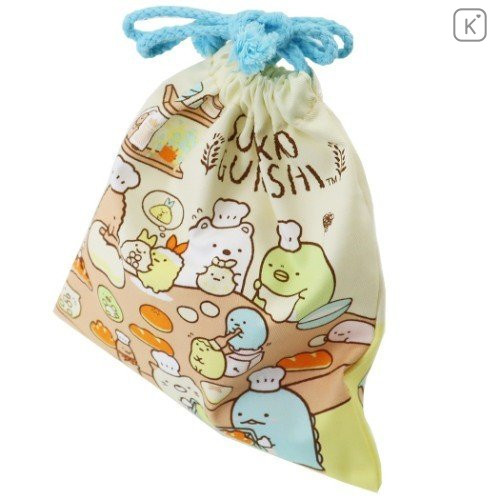 Japan Sumikko Gurashi Drawstring Bag - Bread - 3