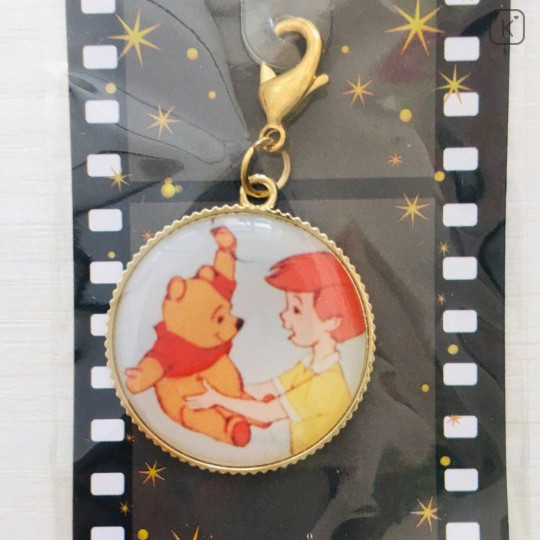 Japan Disney Metal Charm - Winnie the Pooh & Christopher - 2