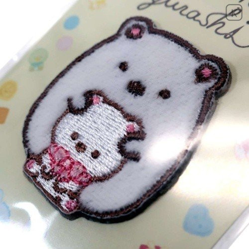 Japan Sumikko Gurashi Embroidery Iron-on Applique Patch - Bear & Bear - 2