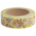 Japan San-X Washi Paper Masking Tape - Rilakkuma Bear Yellow - 2