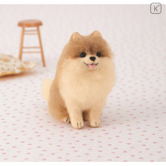 Japan Hamanaka Aclaine Needle Felting Kit - Pomeranian Dog - 1