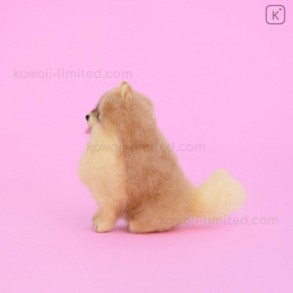 DIY Needle Felting Kit with Gift Box Faceless Dog Truslin White Pomeranian