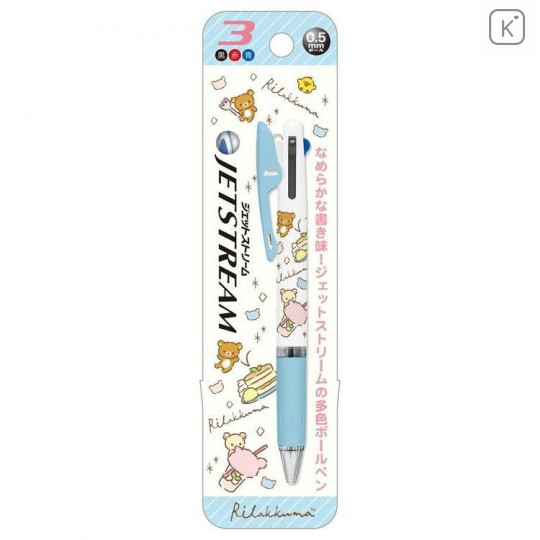 Japan San-X Jetstream 3 Color Multi Ball Pen - Rilakkuma / Cafe - 1