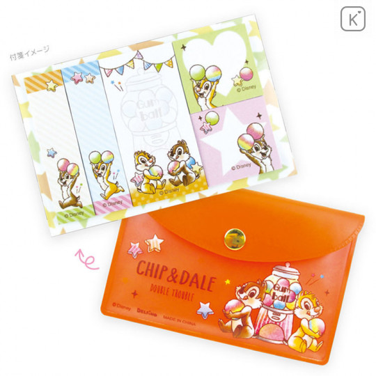Japan Disney Chip & Dale Sticky Notes & Folder Set - 3