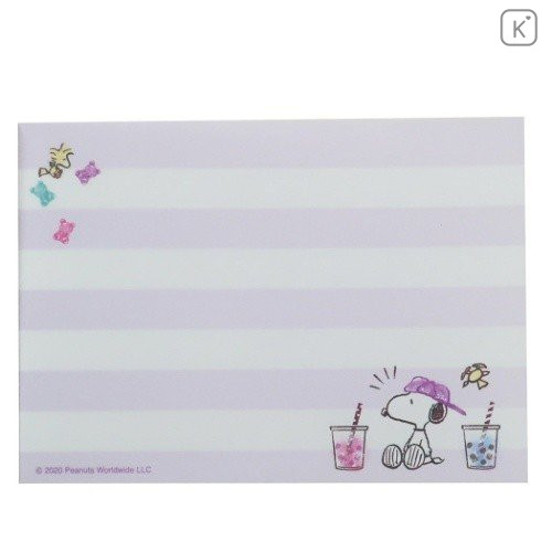 Japan Snoopy Mini Notepad - White - 3