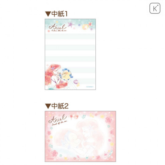 Japan Disney Mini Notepad - Little Mermaid Ariel & Friend - 2