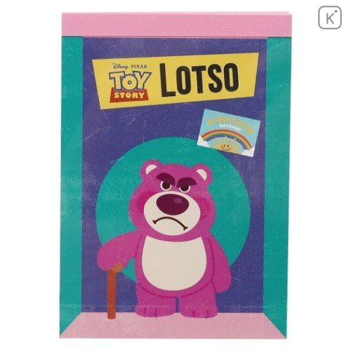 Japan Disney Mini Notepad - Toy Story Lotso Bear - 1