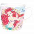 Japan Disney Princess Ceramic Mug - Little Mermaid Ariel Dare to Sparkle - 1