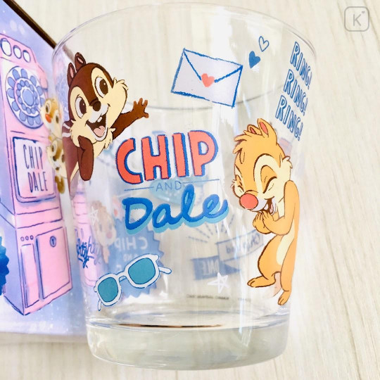 Japan Disney Glass Tumbler - Chip & Dale - 1