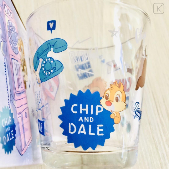 Japan Disney Glass Tumbler - Chip & Dale - 3