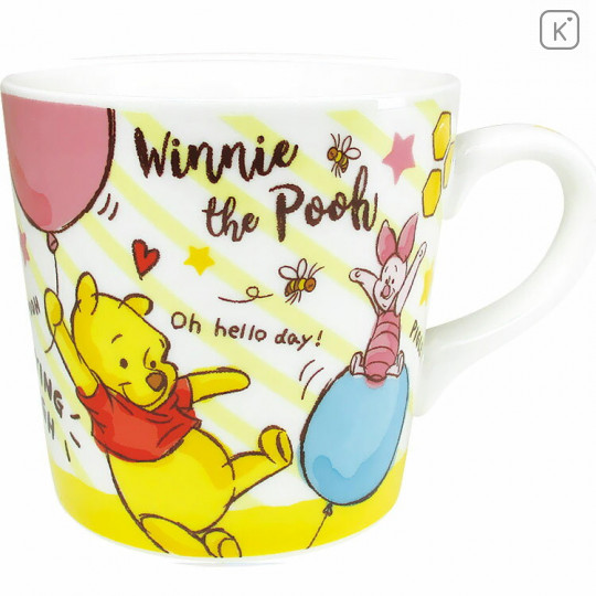 Japan Disney Ceramic Mug - Winnie the Pooh & Piglet with Gift Box Set - 1
