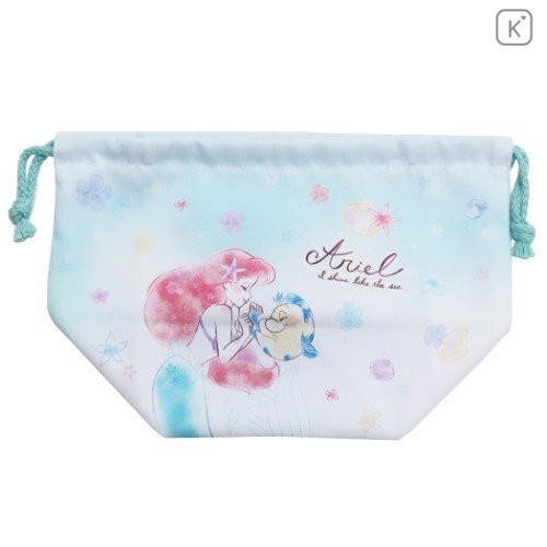Japan Disney Drawstring Bag - Little Mermaid Ariel - 1