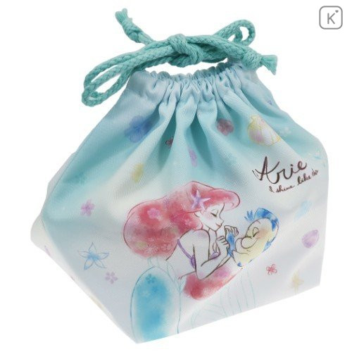 Japan Disney Drawstring Bag - Little Mermaid Ariel - 3