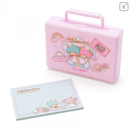 Japan Sanrio Memo Pad with Card Case - Little Twin Stars - 1
