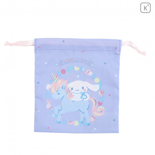 Japan Sanrio Drawstring Bag (S) - Cinnamoroll & Unicorn - 1