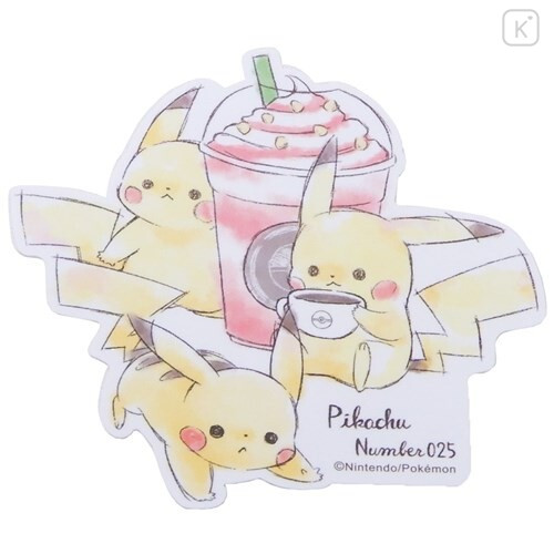 Japan Pokemon Big Sticker - Pikachu - 2