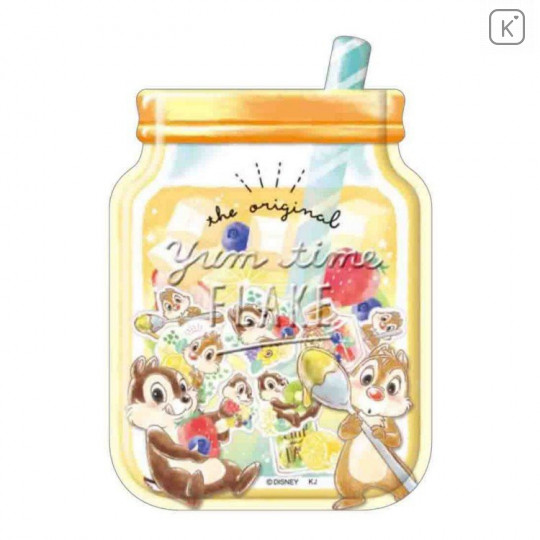 Japan Disney Masking Seal Flake Sticker - Chip & Dale Yummy Time - 1