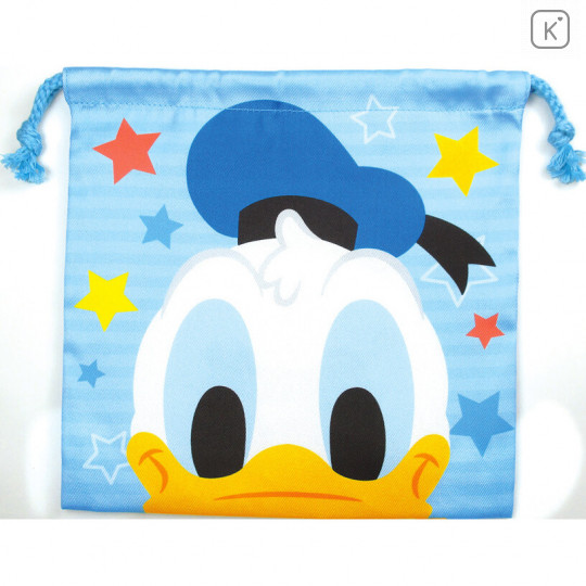 Japan Disney Drawstring Bag - Donald Duck Faces - 1