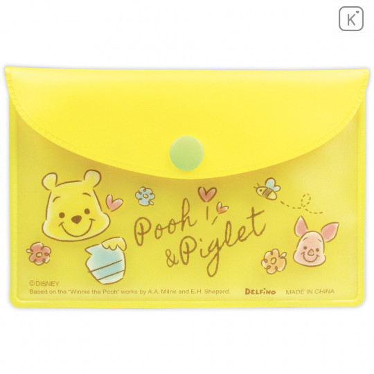 Japan Disney Sticky Notes & Folder Set - Winnie the Pooh & Piglet - 1