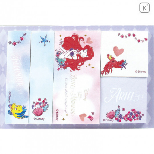 Japan Disney Sticky Notes & Folder Set - Little Mermaid Ariel - 2