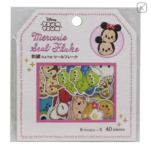 Japan Disney Masking Seal Flake Sticker - Tsum Tsum Character - 1