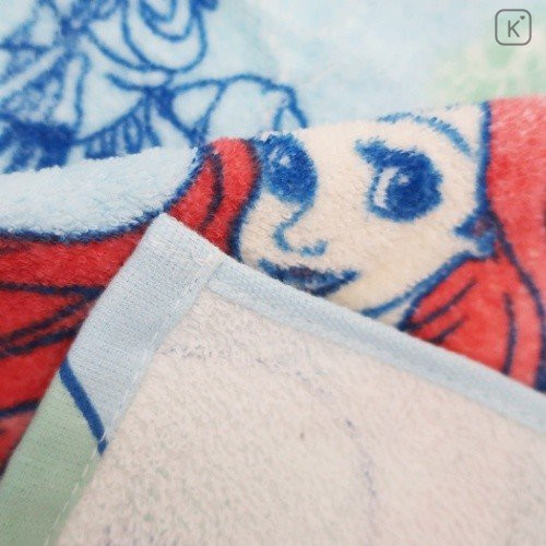 Japan Disney Fluffy Towel - Little Mermaid Ariel Blue 2 pcs - 4