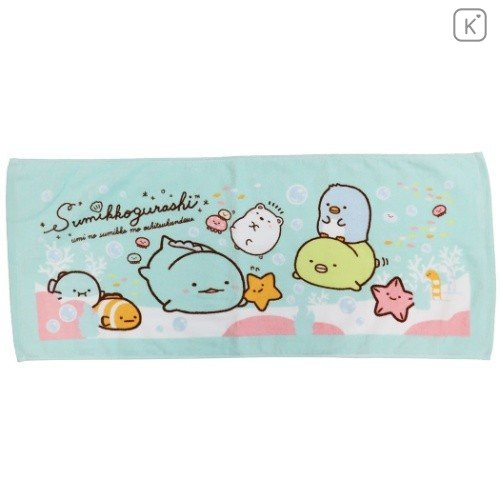 Japan Sumikko Gurashi Fluffy Towel - Sea - 1