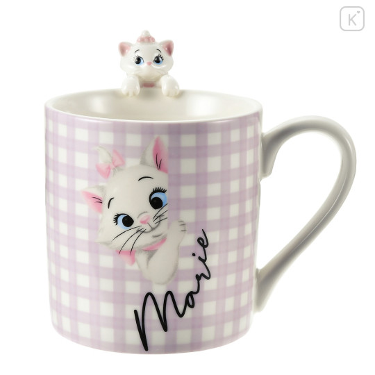 Japan Disney Store Ceramic Mug & Nokkari Figure Spoon - Marie Cat : Cat Day 2024 - 5