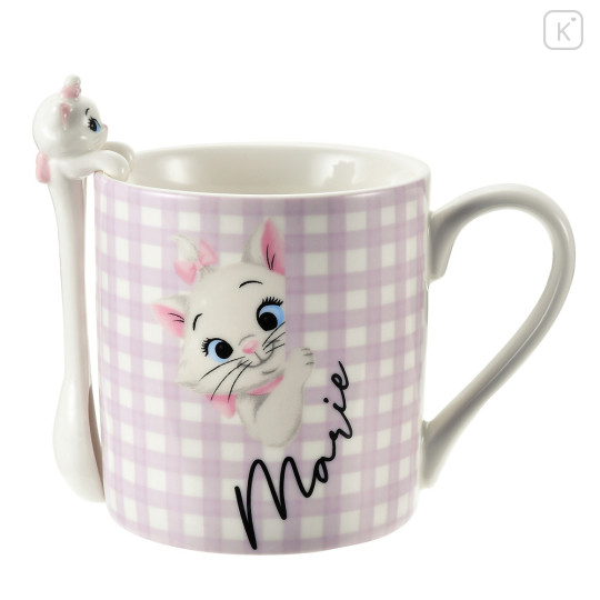 Japan Disney Store Ceramic Mug & Nokkari Figure Spoon - Marie Cat : Cat Day 2024 - 6