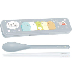Japan San-X Chopsticks 18cm & Spoon with Case - Sumikko Gurashi / Squeeze