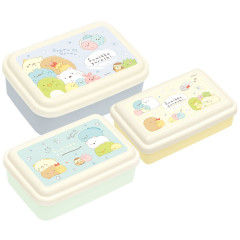 Japan San-X Lunch Box 3pcs Set - Sumikko Gurashi / Squeeze