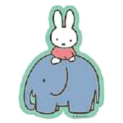 Japan Miffy Vinyl Sticker - Elephant