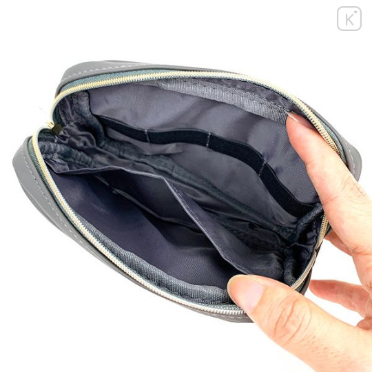 Japan Miffy Round Pouch & Tissue Case - Black - 3