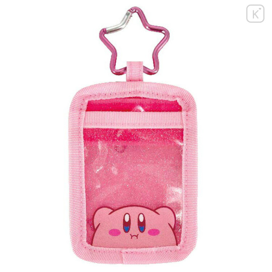 Japan Kirby Pass Case & Star Keychain - Glitter Pink / Hovering - 1