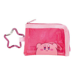 Japan Kirby Mini Case & Star Keychain - Glitter Pink / Hovering