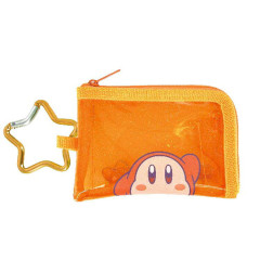 Japan Kirby Mini Case & Star Keychain - Glitter Orange / Waddle Dee