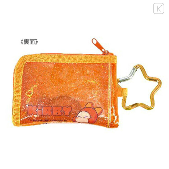 Japan Kirby Mini Case & Star Keychain - Glitter Orange / Waddle Dee - 2