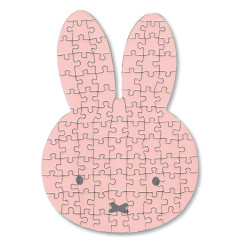 Japan Miffy Milk Face Puzzle 91pcs - Strawberry Milk