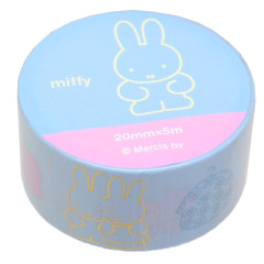 Japan Miffy Washi Masking Tape with Gold Foil - Blue & Pink