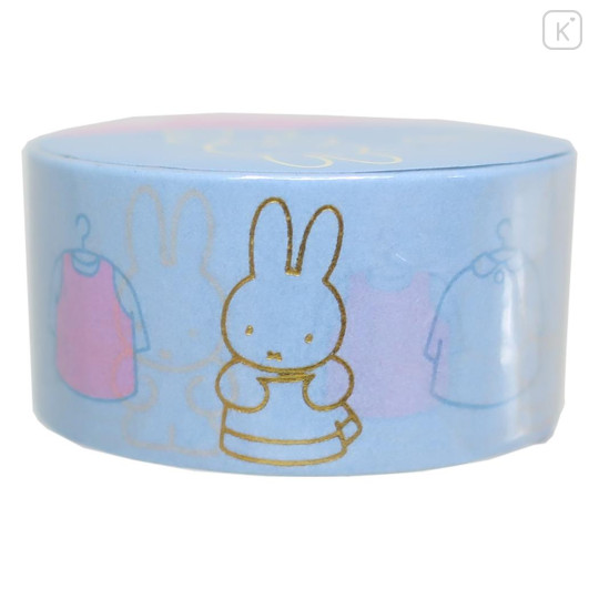 Japan Miffy Washi Masking Tape with Gold Foil - Blue & Pink - 3