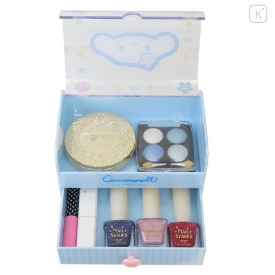 Japan Sanrio Cosmetic Storage Box - Cinnamoroll / Houndstooth - 3