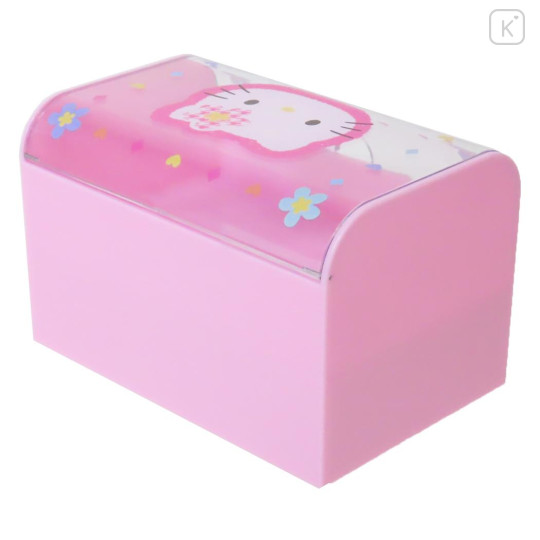 Japan Sanrio Cosmetic Storage Box - Hello Kitty / Houndstooth - 2