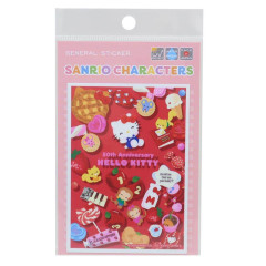 Japan Sanrio Vinyl Sticker - Hello Kitty / 50th Anniversary Red