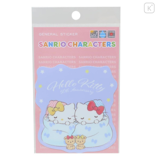 Japan Sanrio Vinyl Sticker - Hello Kitty / 50th Anniversary Good Night - 1