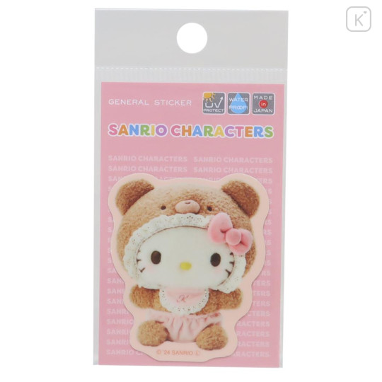 Japan Sanrio Vinyl Sticker - Hello Kitty / Latte Bear Baby - 1