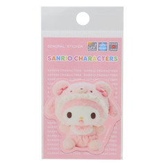 Japan Sanrio Vinyl Sticker - My Melody / Latte Bear Baby