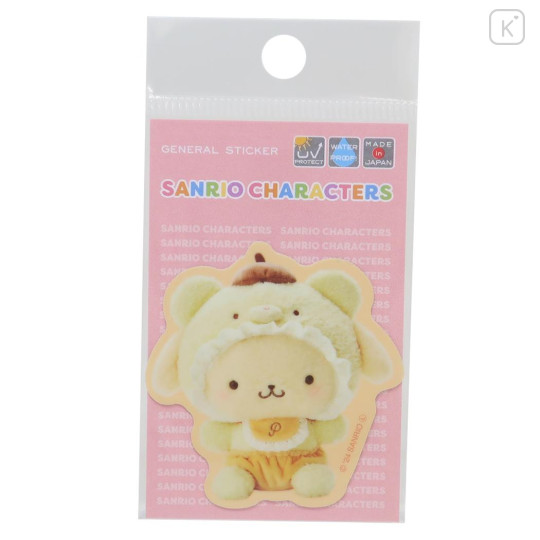 Japan Sanrio Vinyl Sticker - Pompompurin / Latte Bear Baby - 1