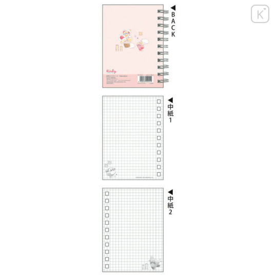 Japan Kirby A6 Ring Notebook - Clear Dance - 2