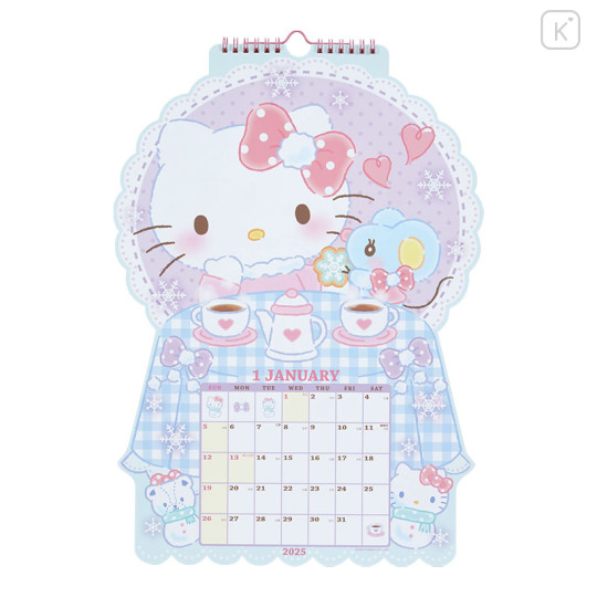 Japan Sanrio Original Die-cut Calendar - Hello Kitty / 2025 - 2