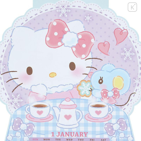 Japan Sanrio Original Die-cut Calendar - Hello Kitty / 2025 - 4